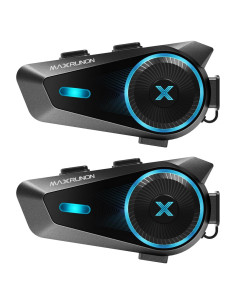 Auriculares Bluetooth D10 MAXRUNON para Motocicleta - Control de Voz, IPX7