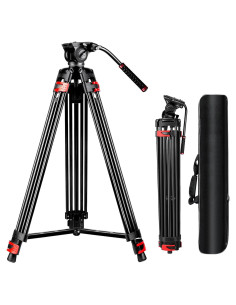 Trípode de Video Mactrem VT72 210cm con Cabezal Fluido