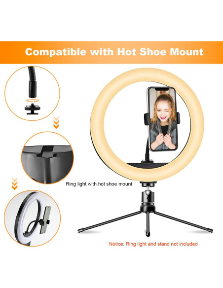 Soporte Universal para Teléfono con Luz Anular JIAYUE