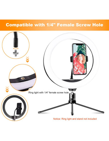 Soporte Universal para Teléfono con Luz Anular JIAYUE