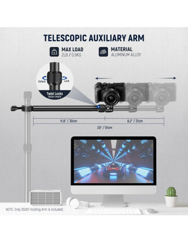 Soporte de Cámara de Mesa NEEWER DS001 con Brazo Telescópico 30-51 cm