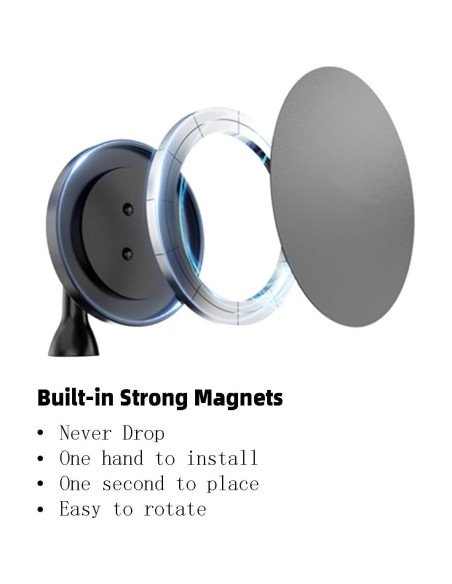 Adaptador de Montaje de Trípode Magnético para iPhone 16 15 14 13 12