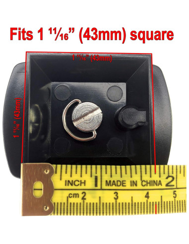 Placa de liberación rápida DaVoice 43mm para trípode