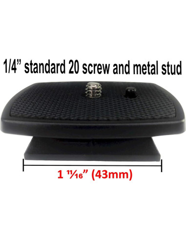 Placa de liberación rápida DaVoice 43mm para trípode