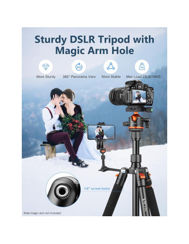 Trípode Profesional Victiv 200 cm para Cámara DSLR y Monopod