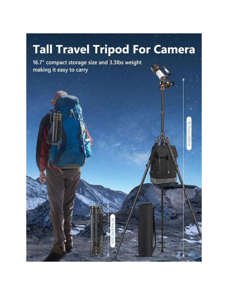 Trípode Profesional Victiv 200 cm para Cámara DSLR y Monopod