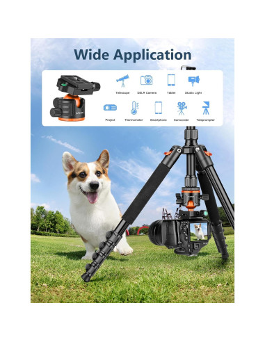 Trípode Profesional Victiv 200 cm para Cámara DSLR y Monopod