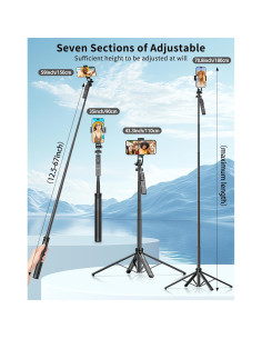 Trípode Selfie Stick STLIAN 70.8" Ajustable para Teléfono 2