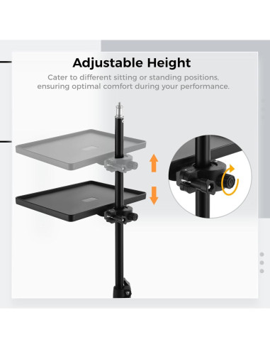 Bandeja Soporte Micrófono Universal ABS 22x16.5cm 3kg