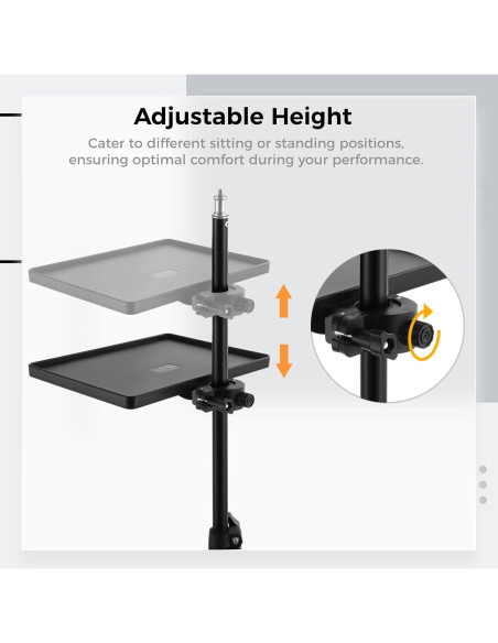 Bandeja Soporte Micrófono Universal ABS 22x16.5cm 3kg