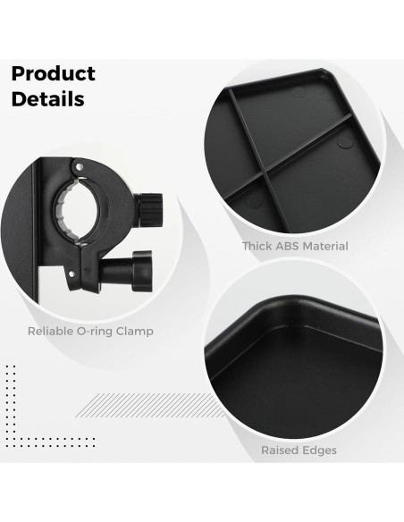 Bandeja Soporte Micrófono Universal ABS 22x16.5cm 3kg