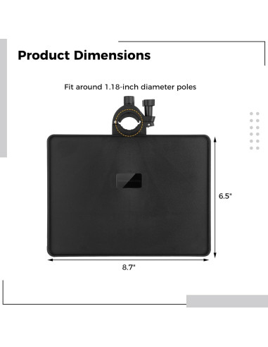 Bandeja Soporte Micrófono Universal ABS 22x16.5cm 3kg