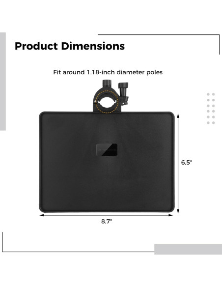 Bandeja Soporte Micrófono Universal ABS 22x16.5cm 3kg