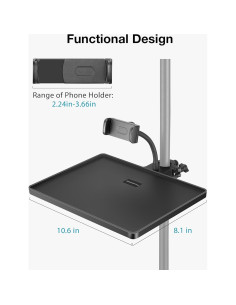 Bandeja Soporte Micrófono InnoGear Ajustable 26.9x20.6cm 2