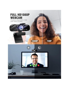 Cámara Web Full HD 1080p Gohero con Micrófono y Trípode 2