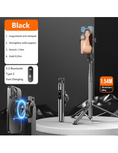 Trípode de Selfie Magnético UNILLQSS 152 cm con Control Remoto 2