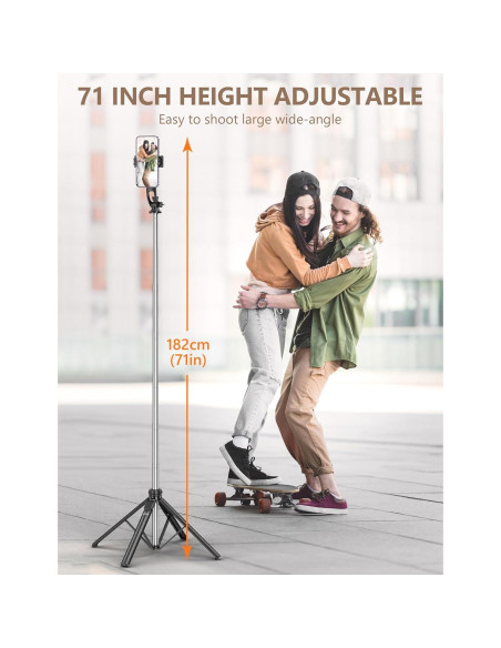 Bastón de Selfie Trípode 71" SHENZHEN con Control Remoto