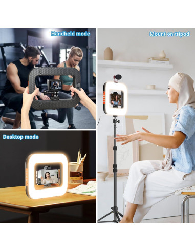 Luz de Anillo Cuadrada Inalámbrica Voinap VN08 4000mAh