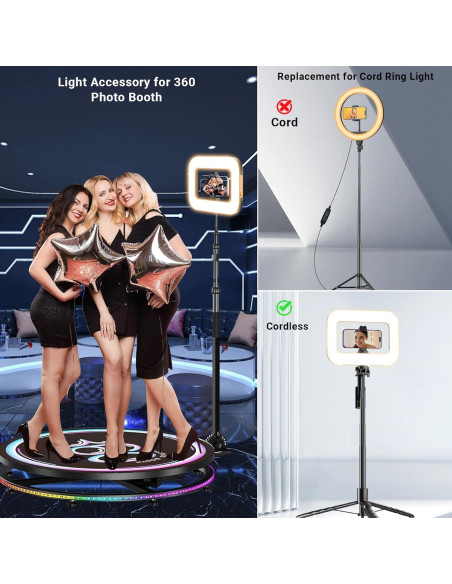 Luz de Anillo Cuadrada Inalámbrica Voinap VN08 4000mAh