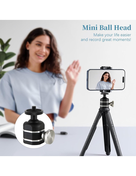 Cabezal de bola mini universal Folgtek para trípode 4.54kg