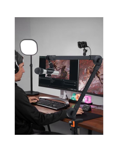 Brazo de Micrófono Ajustable Mictop con Abrazadera y Adaptador