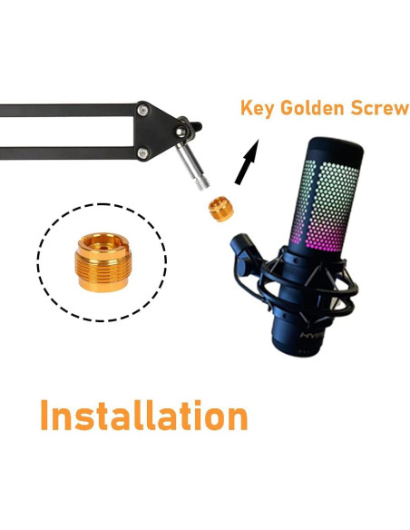 Soporte de Micrófono Ajustable YUZUHOME para HyperX QuadCast