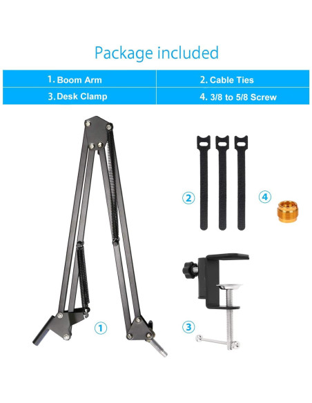 Soporte de Micrófono Ajustable YUZUHOME para HyperX QuadCast