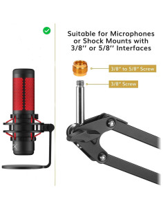 Soporte de Micrófono Ajustable YUZUHOME para HyperX Quadcast S 2