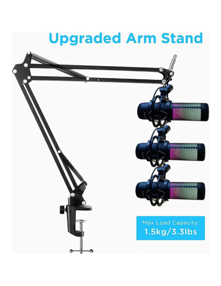 Soporte de Micrófono Ajustable YUZUHOME para HyperX Quadcast S