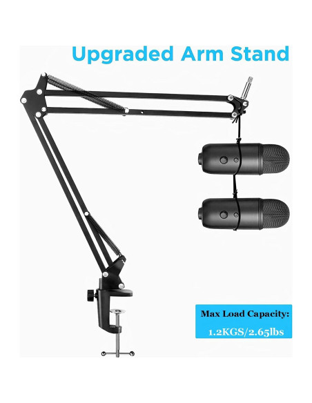 Soporte de Micrófono YUZUHOME para Blue Yeti y Nano, Negro