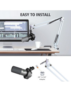 Brazo de Boom Blanco SUNMON para Micrófono Fifine K688 2