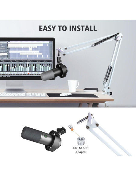 Brazo de Boom Blanco SUNMON para Micrófono Fifine K688