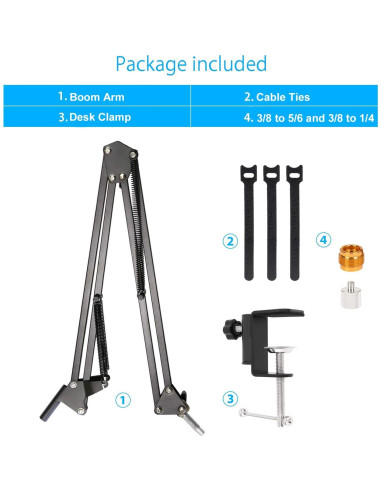 Soporte de Micrófono YUZUHOME para Blue Yeti y Nano, Negro