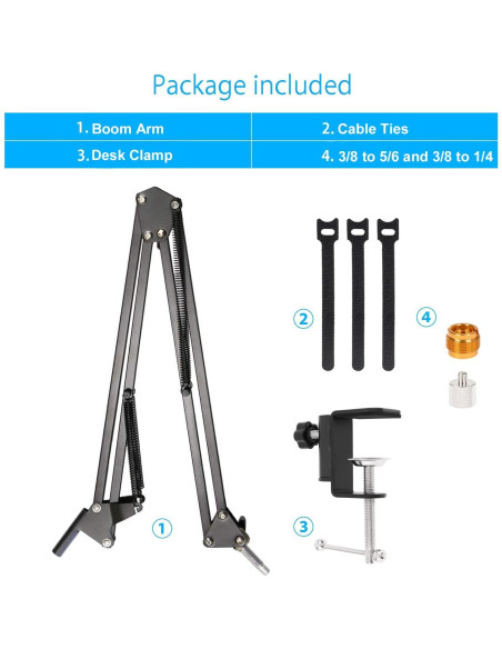 Soporte de Micrófono YUZUHOME para Blue Yeti y Nano, Negro