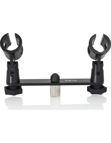Barra de Montaje Doble de Micrófono Gator Frameworks GFWMIC1TO2