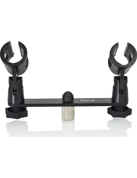 Barra de Montaje Doble de Micrófono Gator Frameworks GFWMIC1TO2