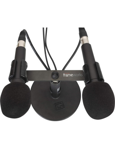Barra de Montaje Doble de Micrófono Gator Frameworks GFWMIC1TO2