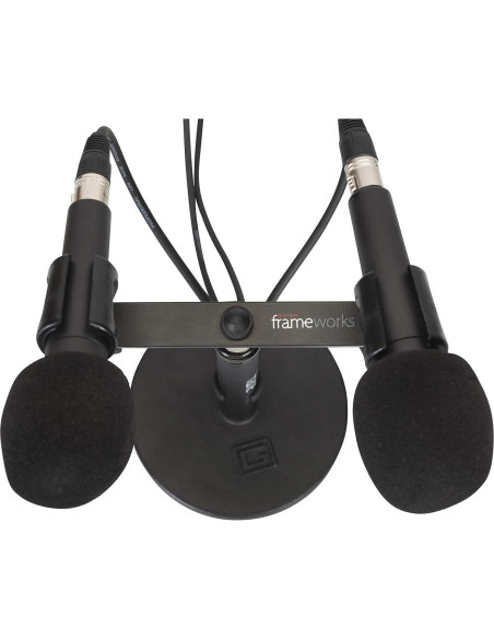 Barra de Montaje Doble de Micrófono Gator Frameworks GFWMIC1TO2