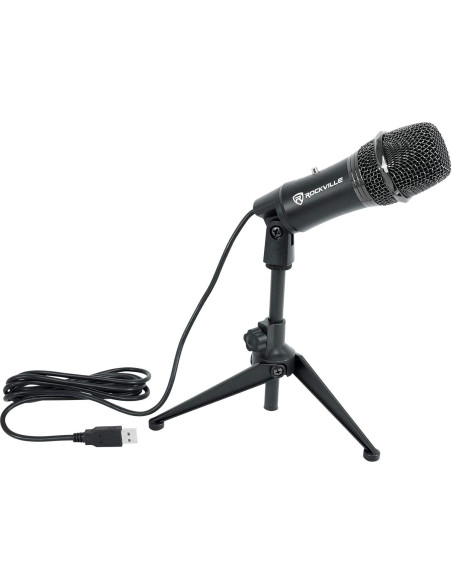 Micrófono USB Rockville Z-Stream + Brazo Ajustable Audio Technica