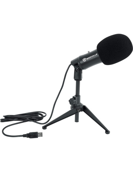 Micrófono USB Rockville Z-Stream + Brazo Ajustable Audio Technica