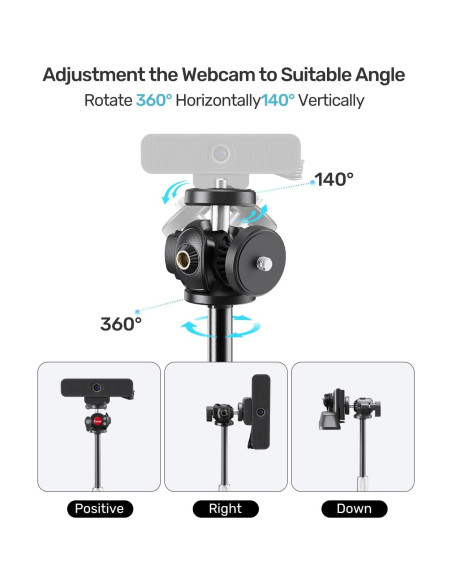 Soporte para Webcam Etour Ajustable 23.4-39.4 cm 360