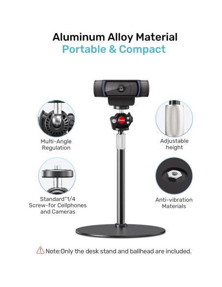 Soporte para Webcam Etour Ajustable 23.4-39.4 cm 360