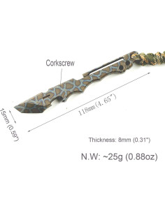 Barra de Palanca Multifuncional Fanycs Titanio Azul 118mm 2