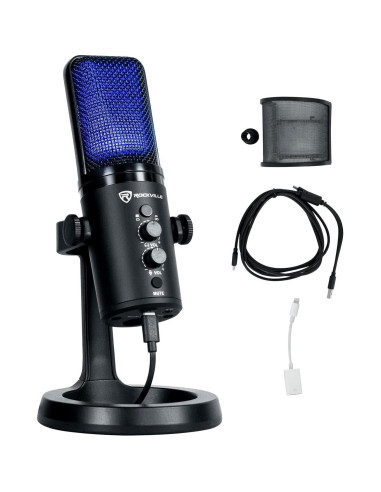 Micrófono USB Rockville ROCK-STREAM PRO + Soporte iSTAND 85