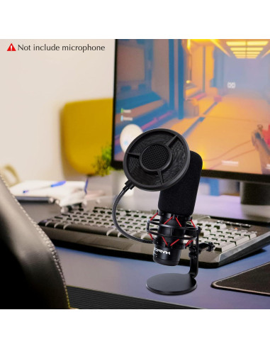 Filtro Pop Sunmon 6 Capas para Micrófono HyperX QuadCast