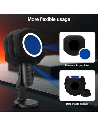 Filtro de Pop Aislante Acústico para Micrófono 200g