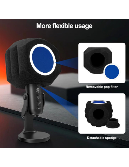 Filtro de Pop Aislante Acústico para Micrófono 200g