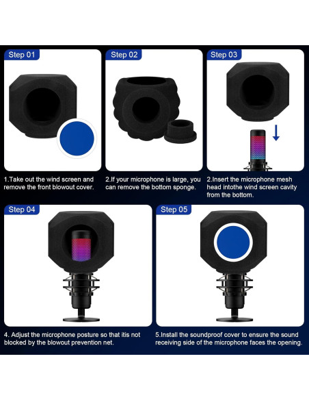 Filtro de Pop Aislante Acústico para Micrófono 200g