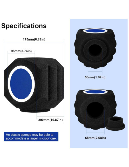 Filtro de Pop Aislante Acústico para Micrófono 200g