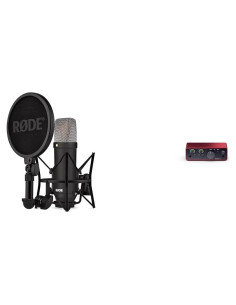Micrófono de condensador RDE NT1 + Interfaz USB Focusrite Scarlett Solo